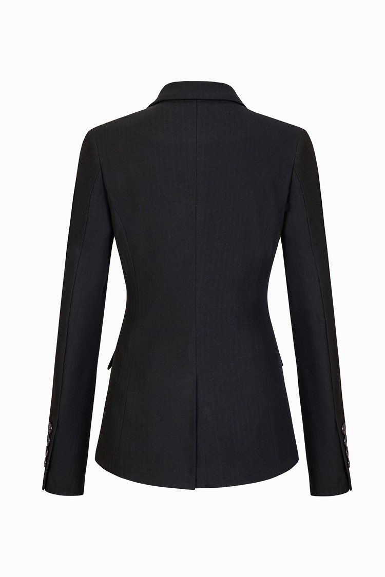 黑色西装定制背面