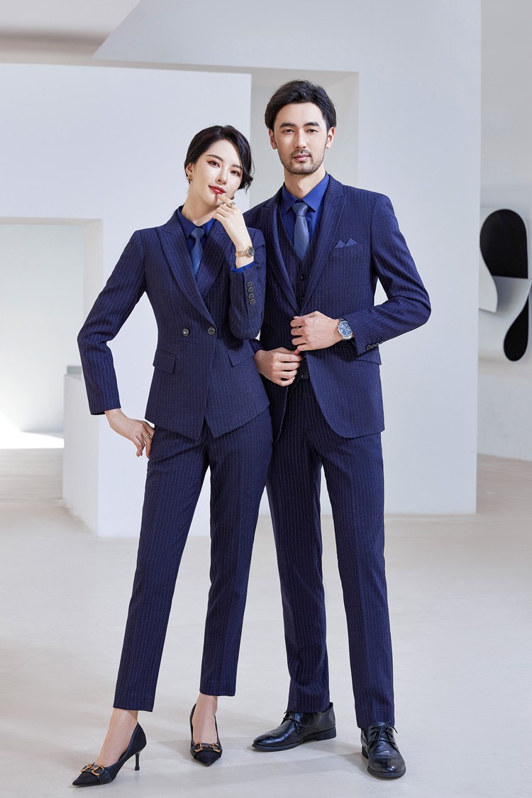 藏蓝竖纹西服定制套装 藏蓝竖纹西服定制套装