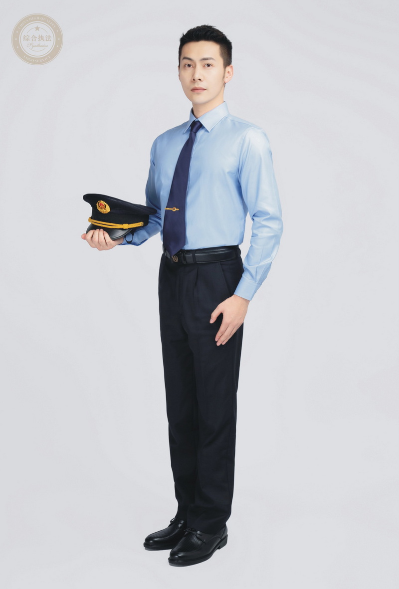 HT031-007衡通职业装六部委综合行政执法保安长袖衬衫男款.JPG