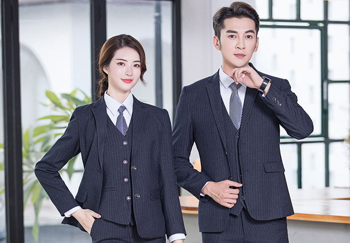条纹职业装定制-西服定做
